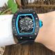 Copy Richard Mille Rm 055 Black With Blue Inner Bezel Transparent Rubber Strap Watch (5)_th.jpg